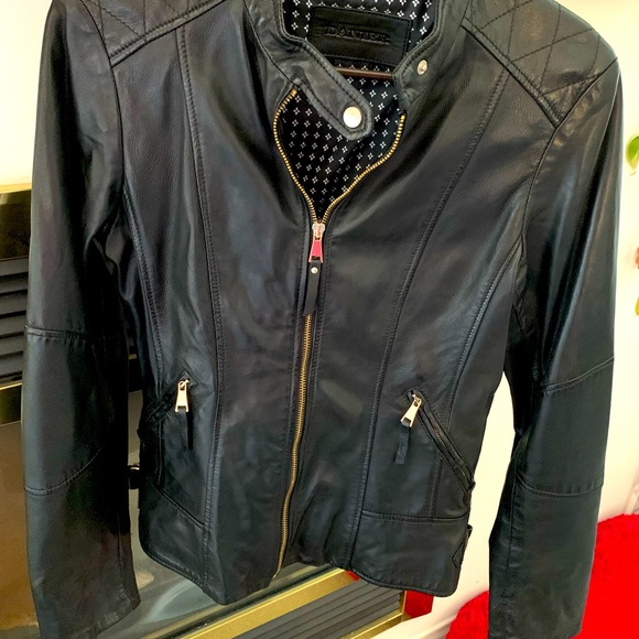 Danier Black Leather Jacket, size Small - Picture 1 of 4